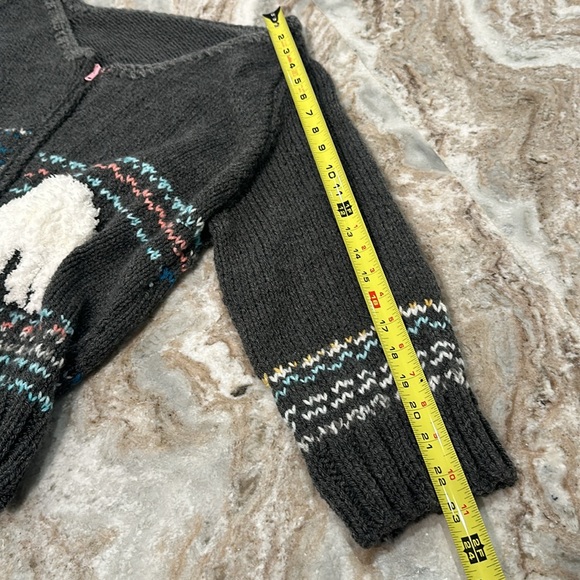 Hand knit Polar Bear Cardigan - Picture 10 of 12